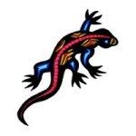 Colourful tribal lizard