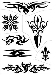Tribal design stencil sheet