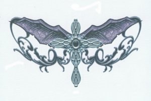 Vampire Cross & Bat tattoo