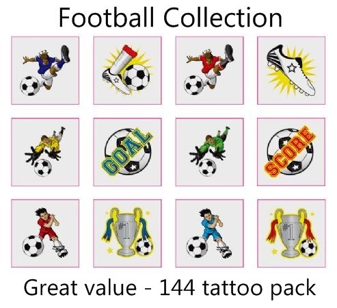 A Football Tattoos Collection mega pack of 144