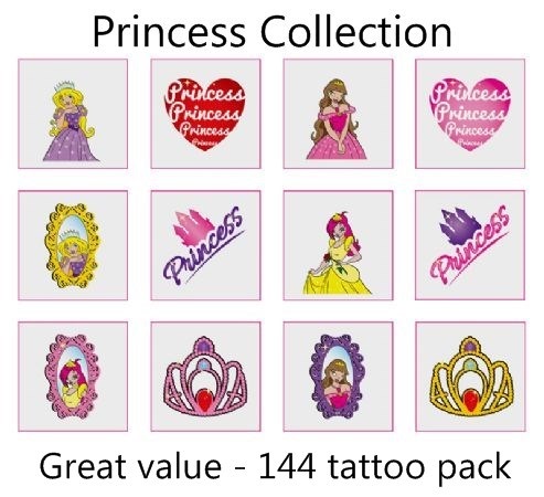 A Princess Tattoos Collection mega pack of 144