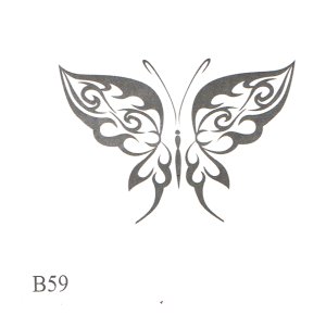UV Butterfly tattoo  B59