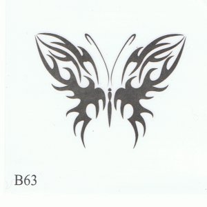 UV Butterfly tattoo  B63