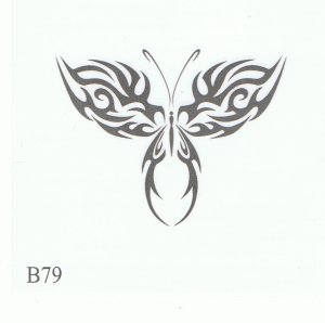 UV Butterfly tattoo  B79