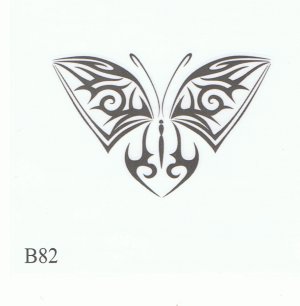 UV Butterfly tattoo  B82