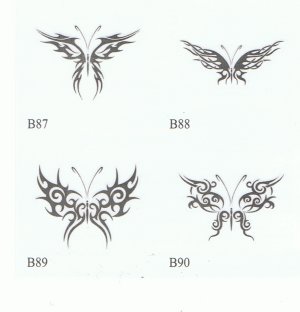 UV Butterfly tattoo  B87