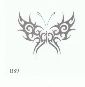 UV Butterfly tattoo  B89